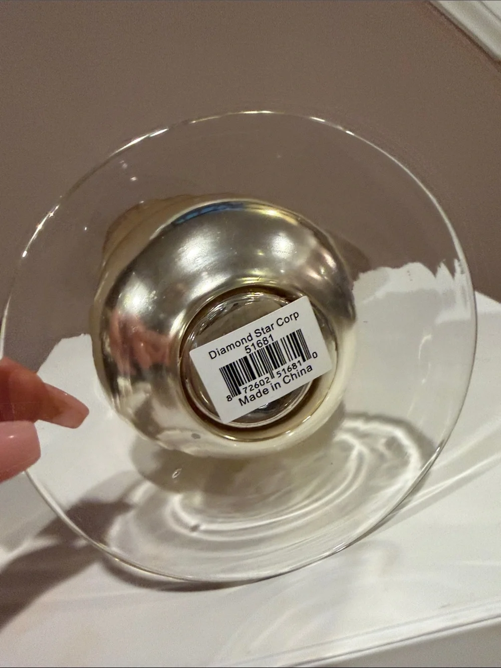Gold Glass Bubble Candlestick Holders, Set of 2